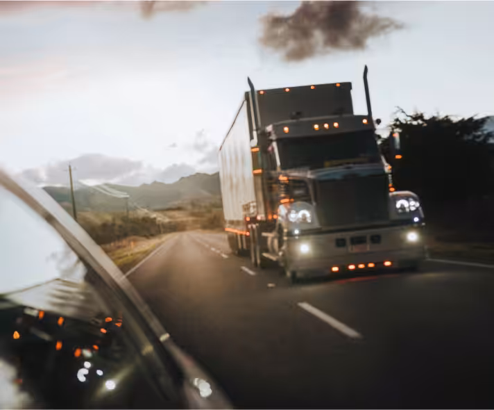 Truck on the road