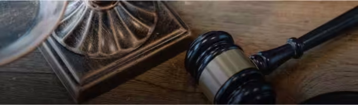 black gavel on the table
