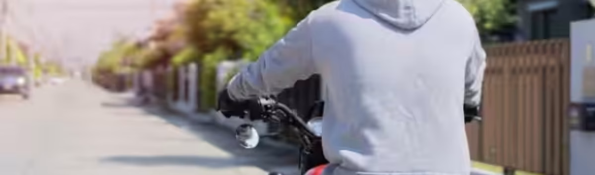 man riding a motorcycle